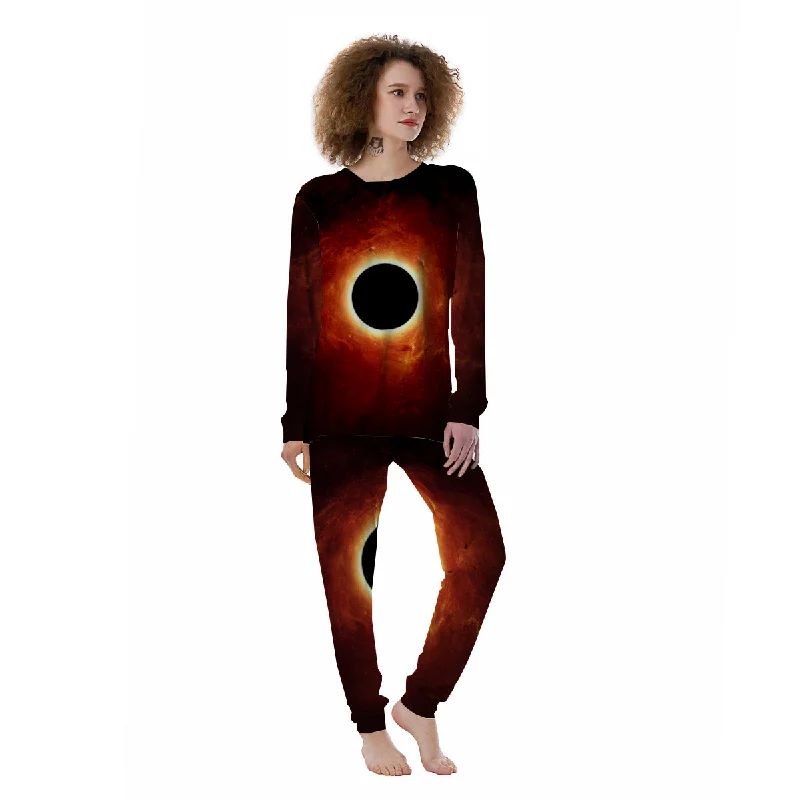 Black Hole Scientific Print Women's Pajamas