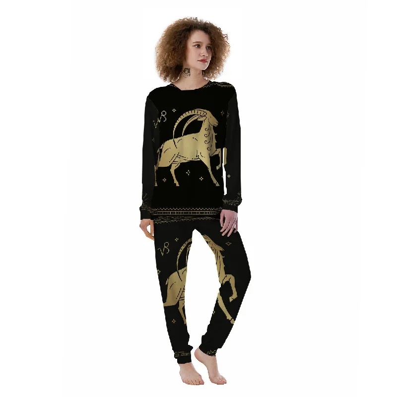 Capricorn Sign Astrological Print Women's Pajamas