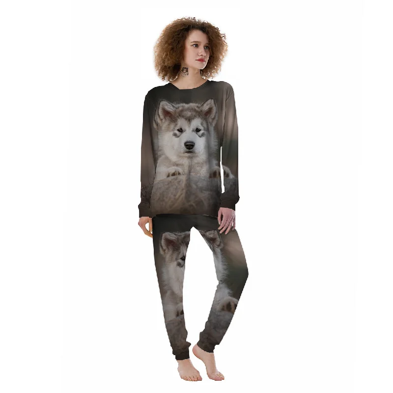 Malamute Alaskan Cute Print Women's Pajamas