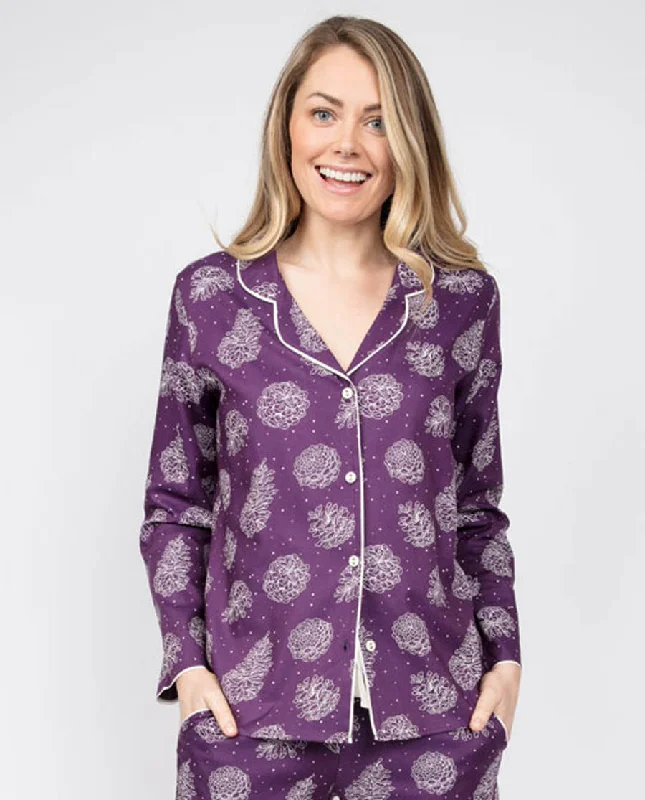 Margo Pinecone Print Pyjama Top