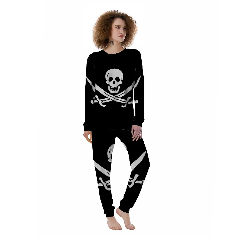 Pirate Flag Calico Jack Print Women's Pajamas