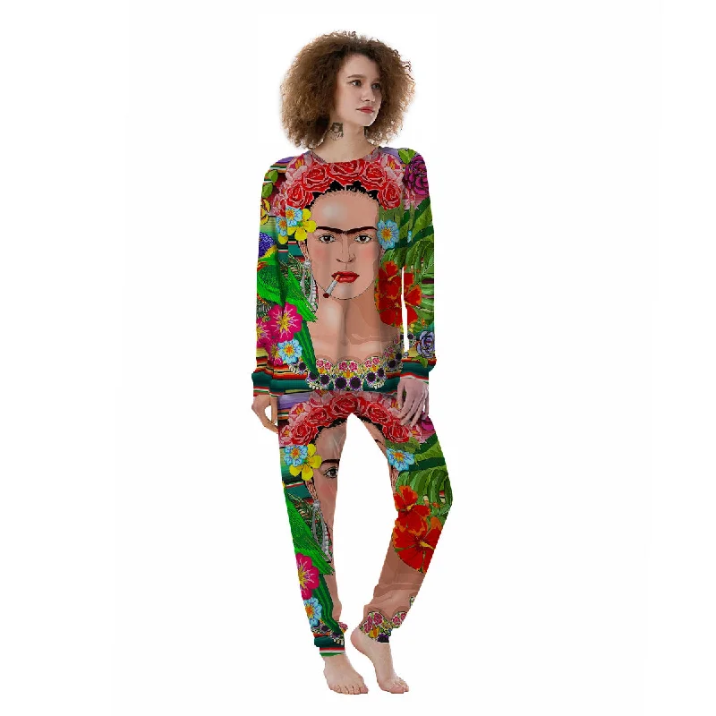 Serape Frida Kahlo Print Women's Pajamas