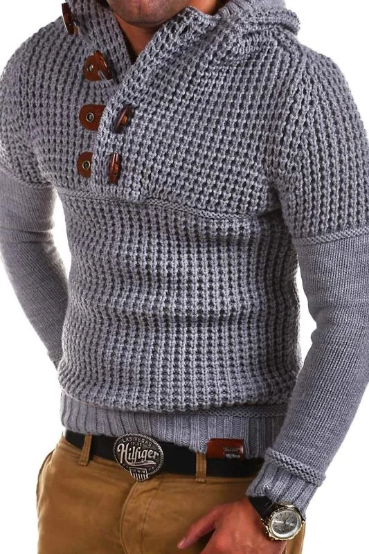 FZ Men's Horn Button Pullover Sweater