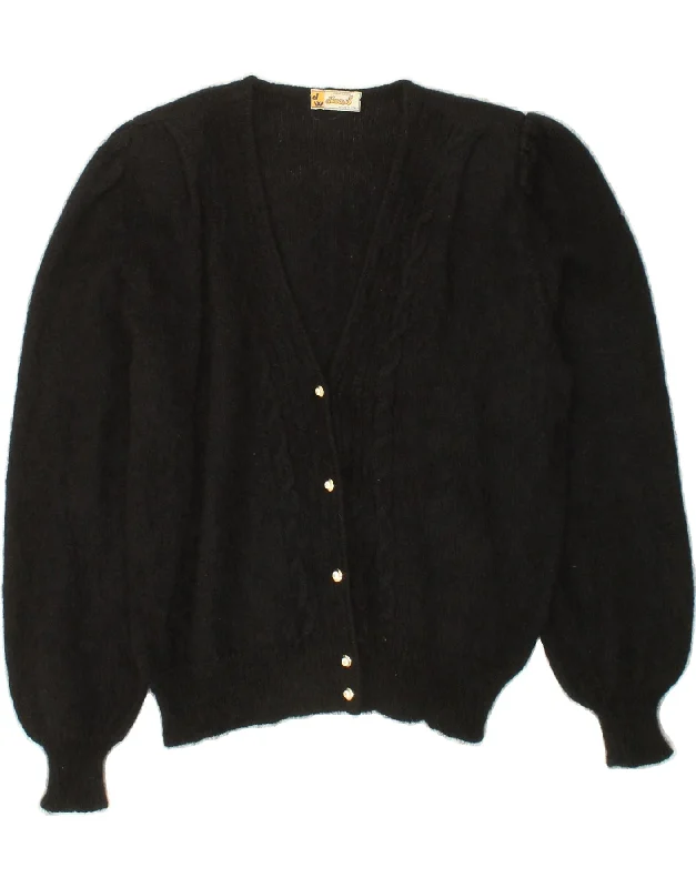 VINTAGE Womens Cardigan Sweater UK 16 Large Black