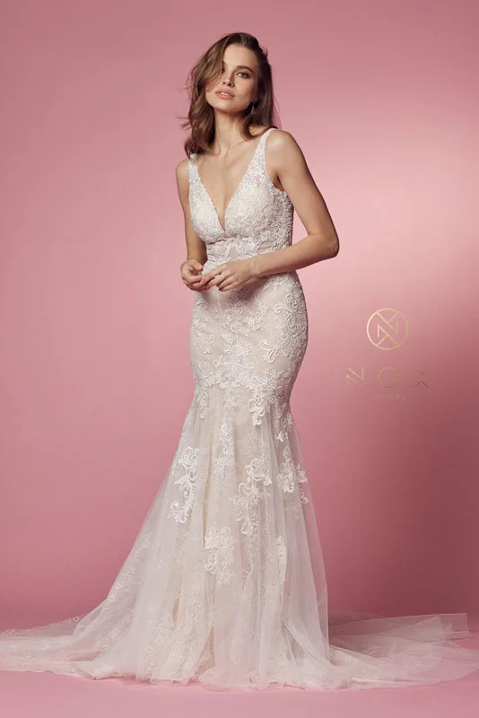 Nox Anabel H493: Enchanting Lace Gown for Unforgettable Occasions