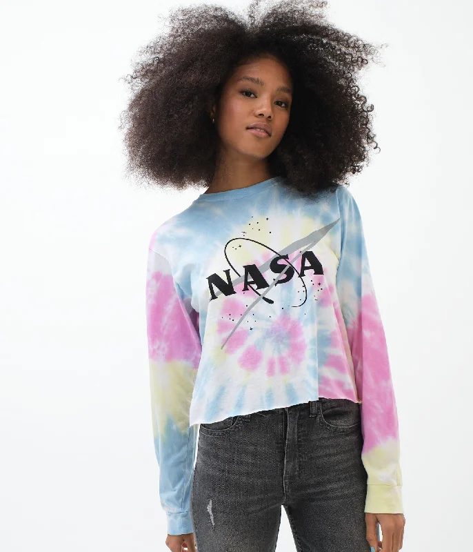 Aeropostale Long Sleeve NASA Tie-Dye Graphic Tee***