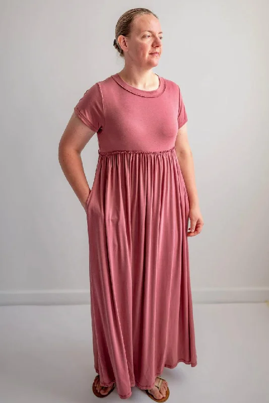 Rachel Knit Maxi Dress in Mauve - FINAL SALE