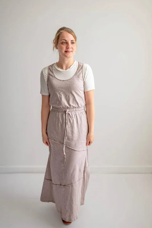 Tatum Athleisure Knit Maxi Dress in Ash - FINAL SALE