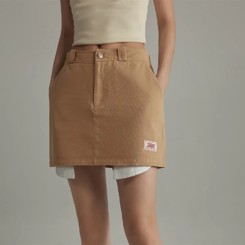 Exposed Pockets A-Line Mini Skirt