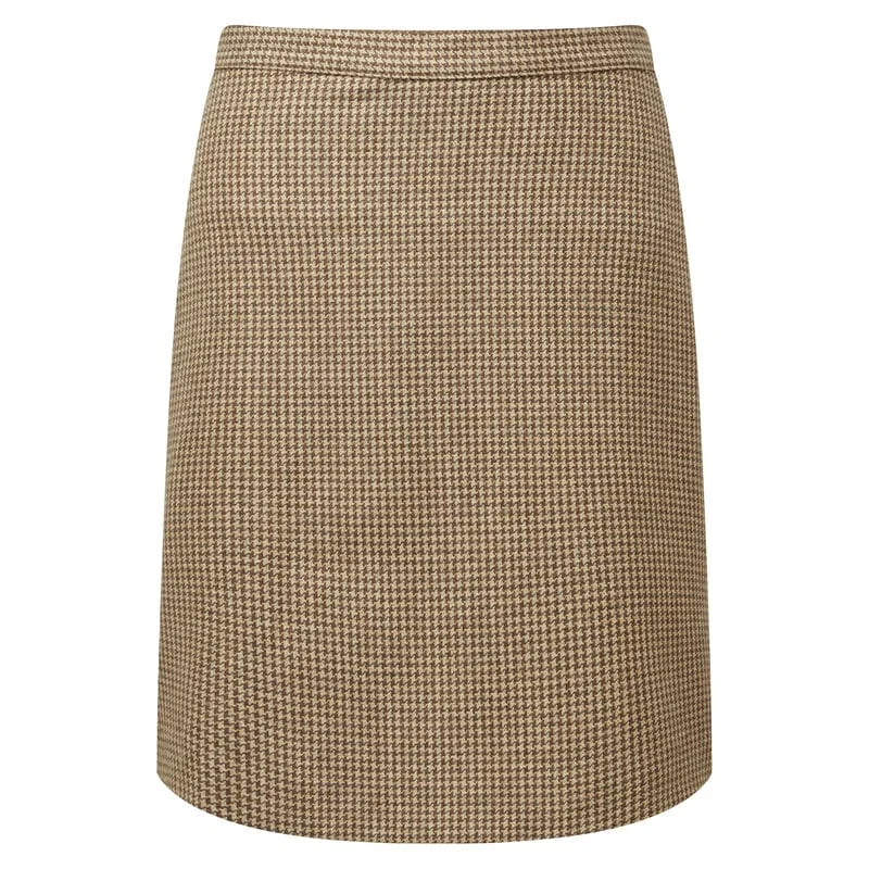 Schoffel Beauly Ladies Tweed Skirt - Houndstooth Tweed