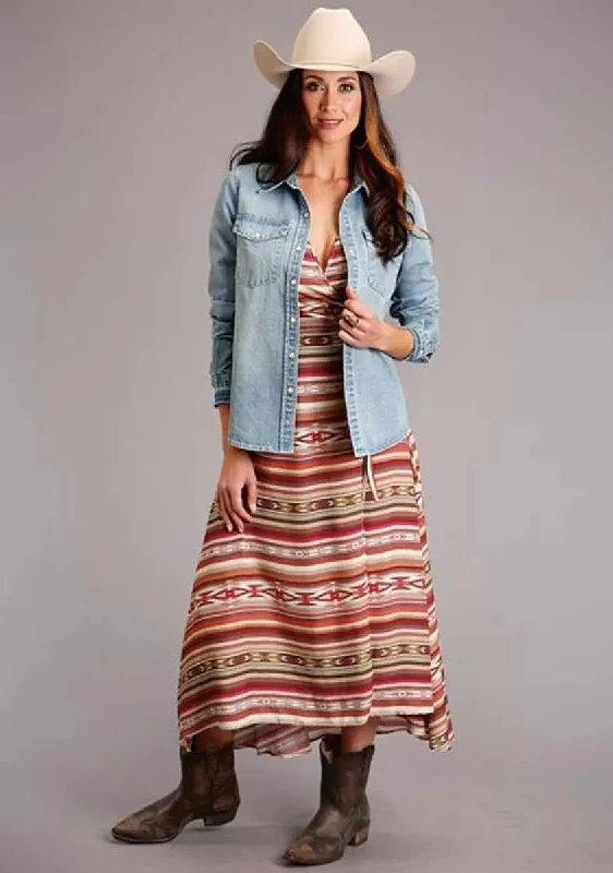 Stetson Sunset Serape Aztec Print - Women's Long Dress