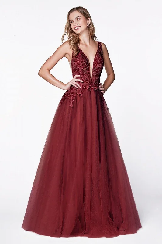 Cinderella Divine CJ511 Long Sleeveless Evening Gown Formal Dress