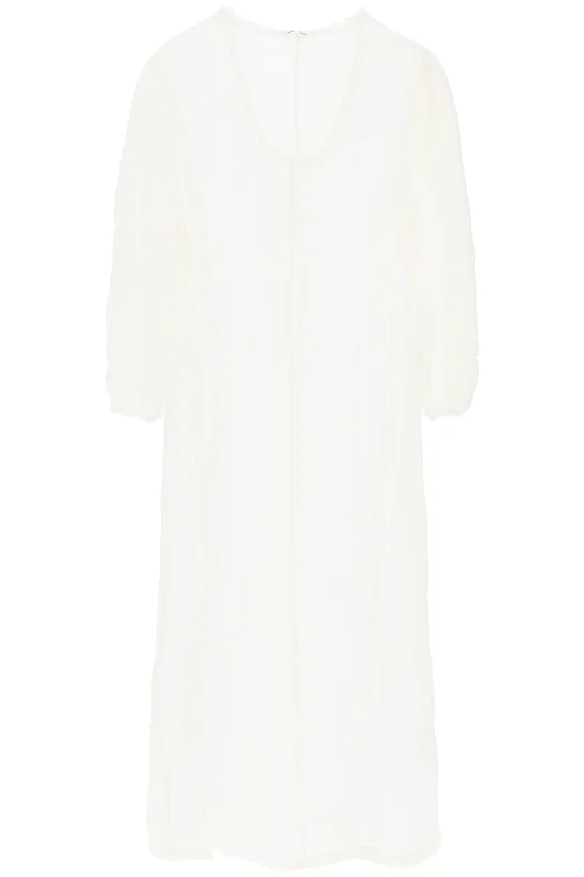 "organic Linen Miolla Dress  - White