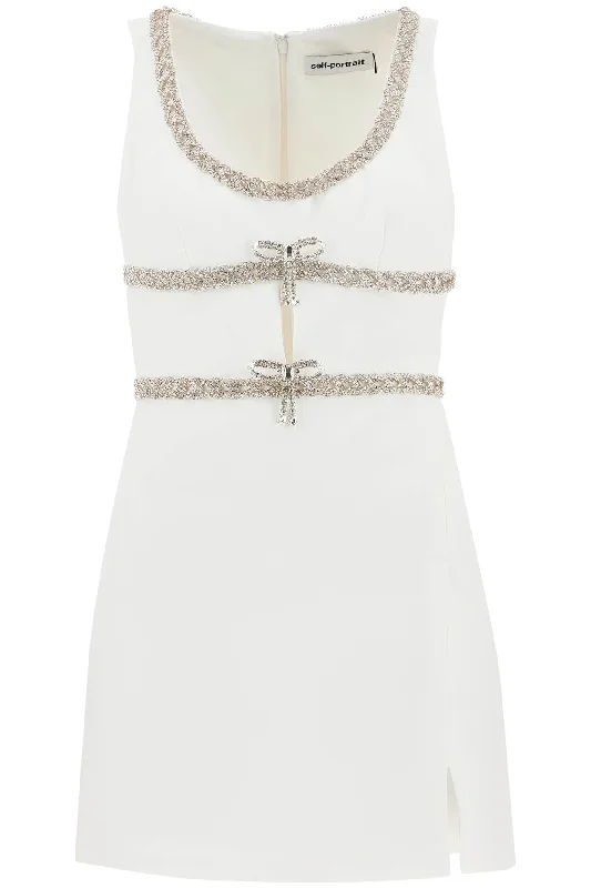 Sleeveless Sheath Dress With  - White