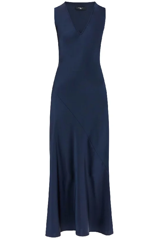 'satin Column Dress 'giubba  - Blue