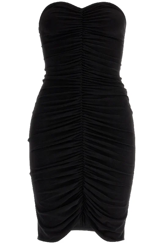 Draped Jersey Dress  - Black