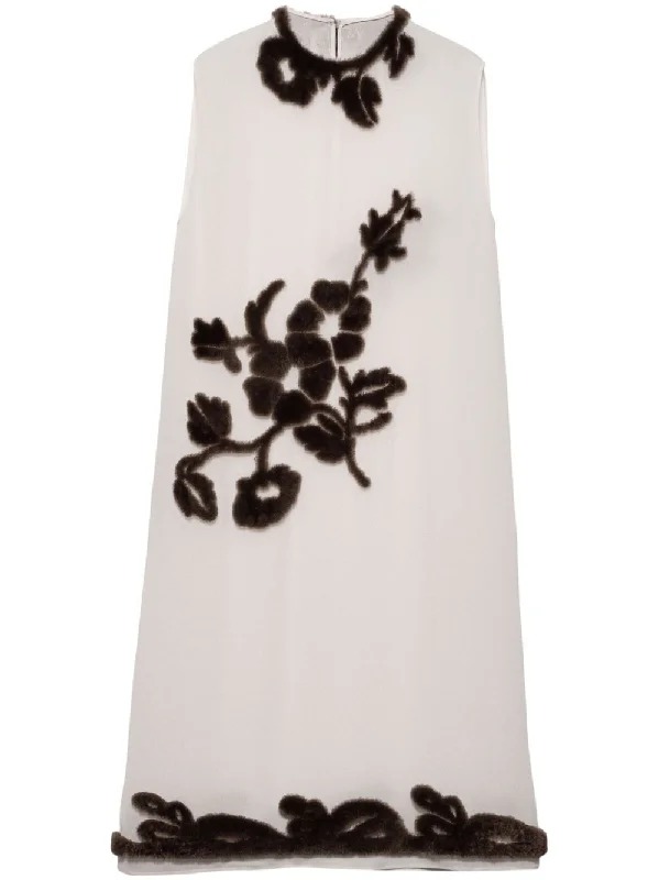 Embroidered georgette dress