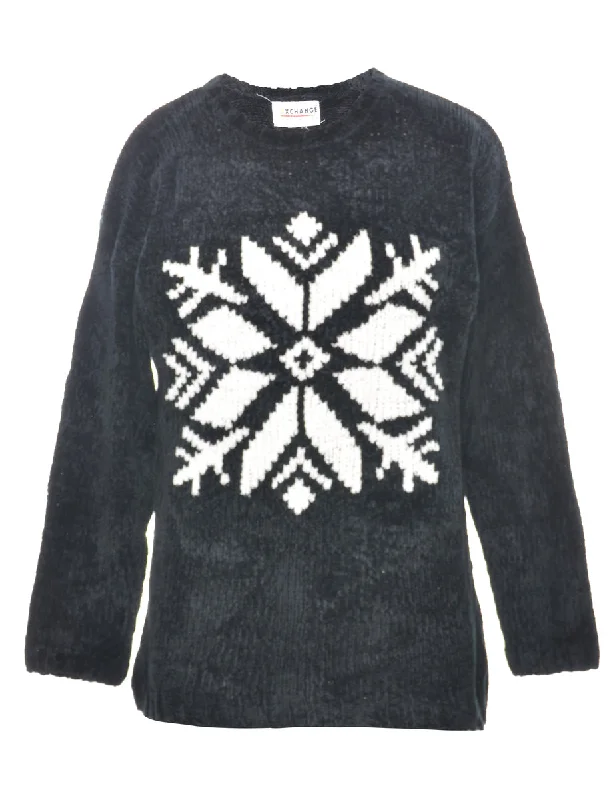 Black Nordic Jumper - M