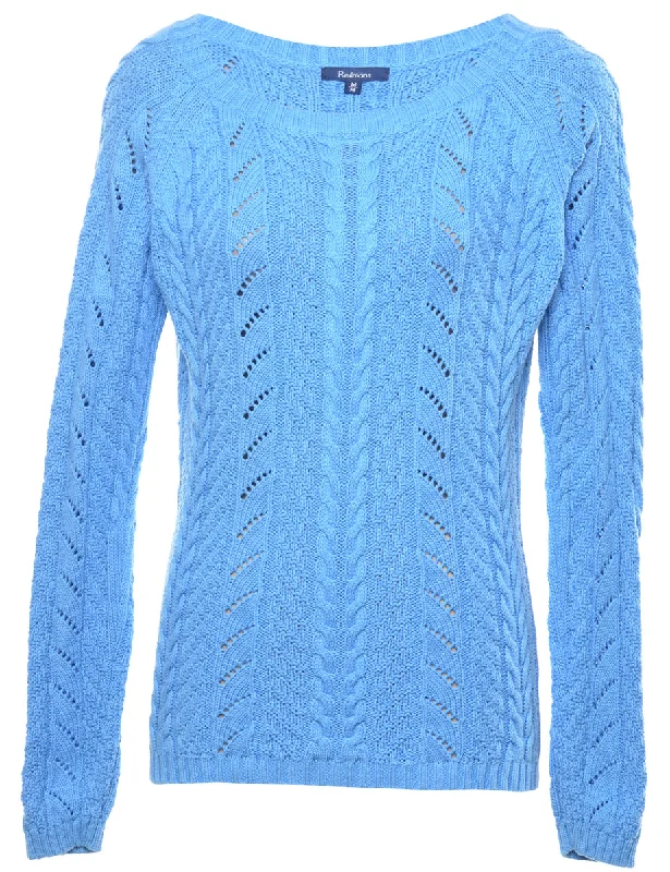 Cable Knit Jumper - M