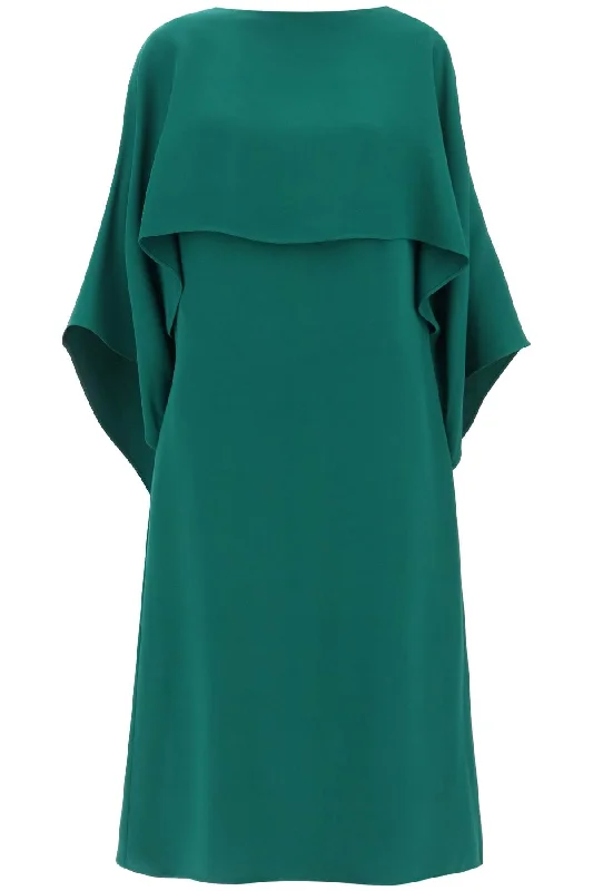 VALENTINO GARAVANI cady couture cape dress in