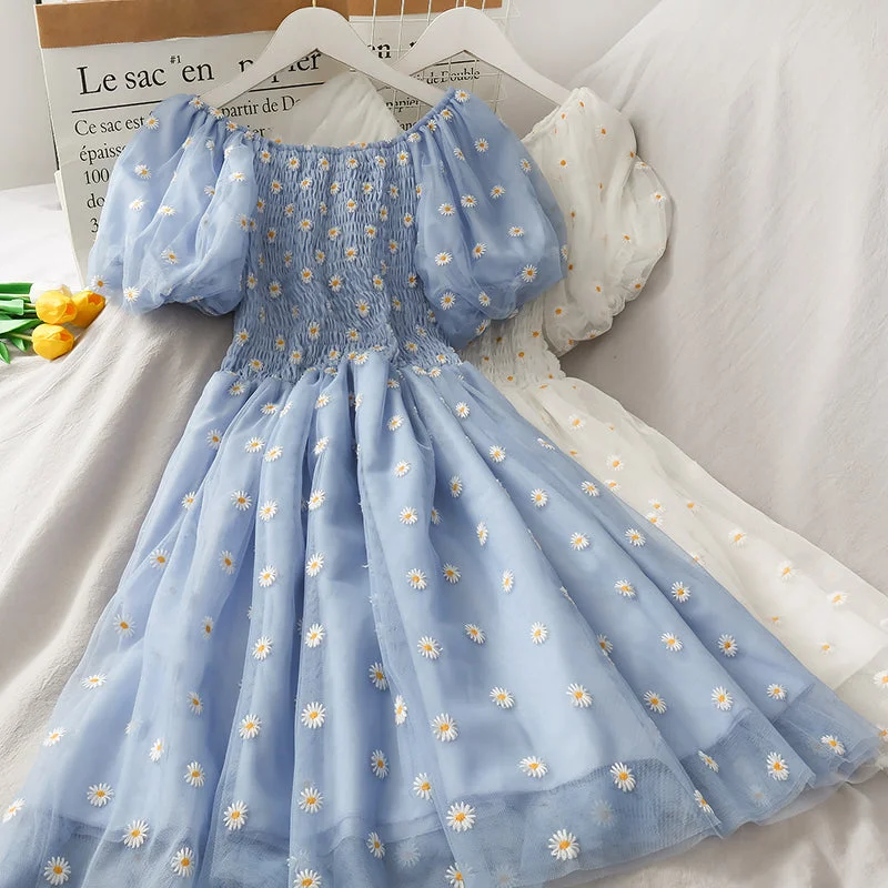 Cute A line little daisy dress  499