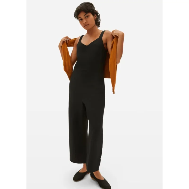 Everlane Womens The Japanese GoWeave Slip Jumpsuit Size 0 Black