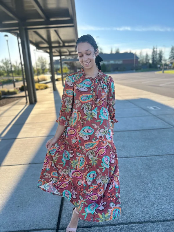 Fall For Paisley Dress