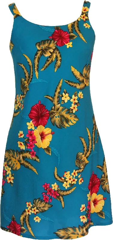 Floral Attraction Women's Bias Cut Slimming Hawaiian Dress