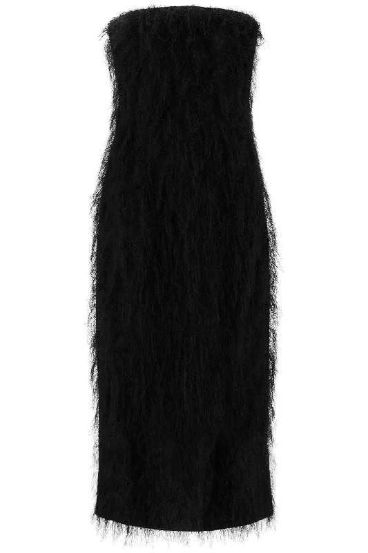 FERRAGAMO fringe-trimmed sheath