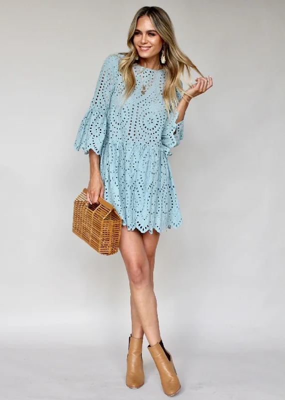 Half Light Eyelet Dress - Sage