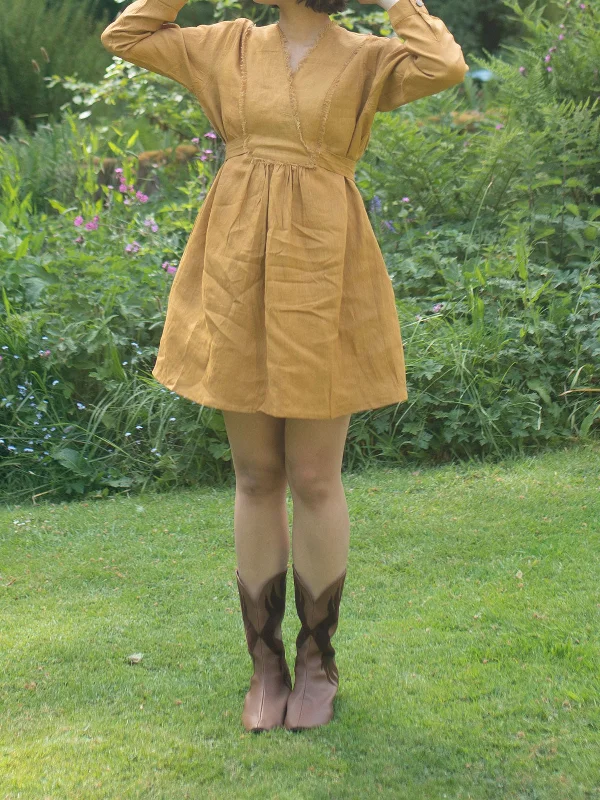 Hawai Shift Dress Mustard