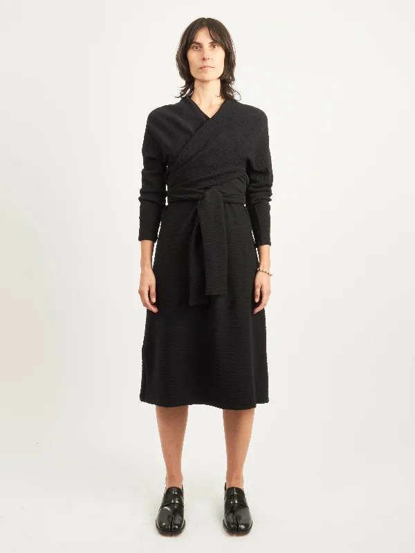 Black Cross Jersey Dress