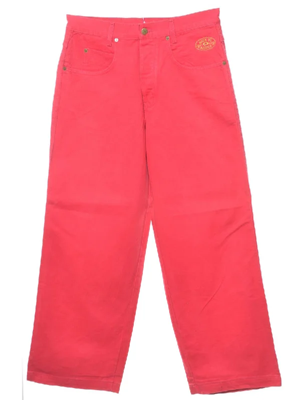 Hot Pink Straight Fit Jeans - W30 L31