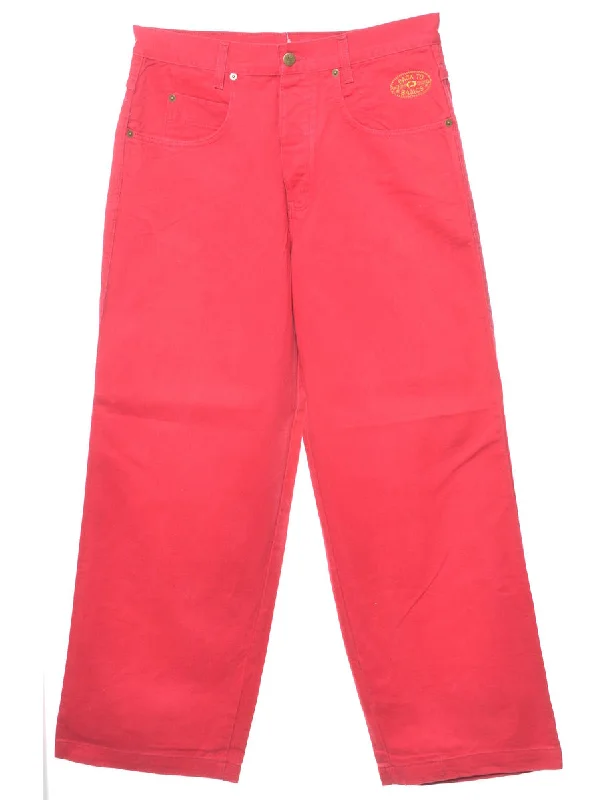 Hot Pink Straight Fit Jeans - W30 L31