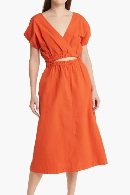 Ionia Orange Dress