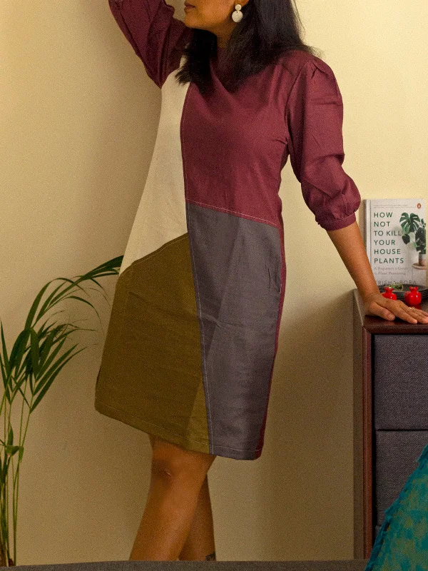 Khadi Pops Mauve Dress