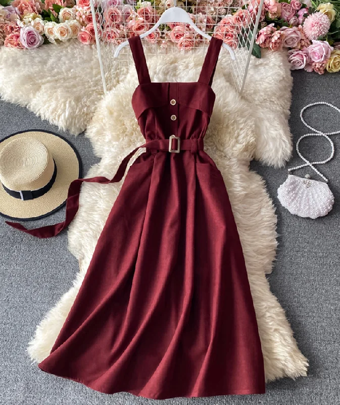 Lovely A line corduroy dress  941