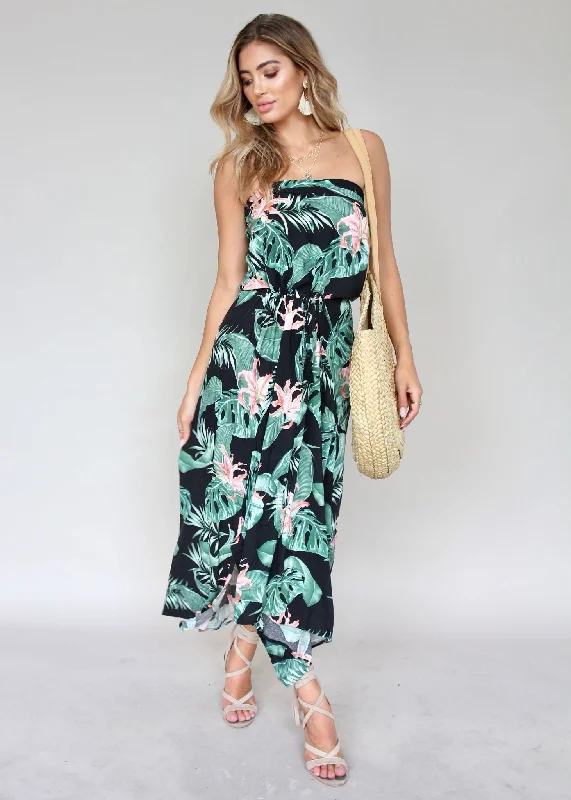 New Freedom Strapless Dress - Black Florida