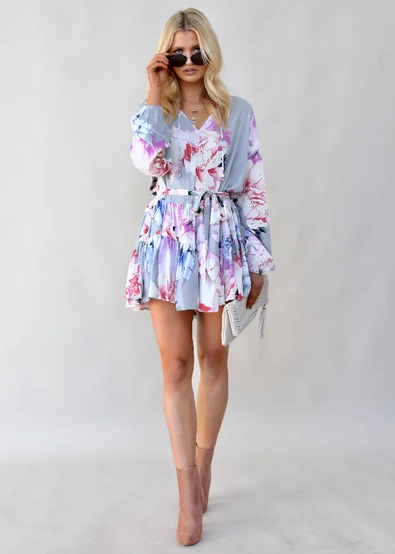 Nika Swing Dress w/ Tie - Le Fleur