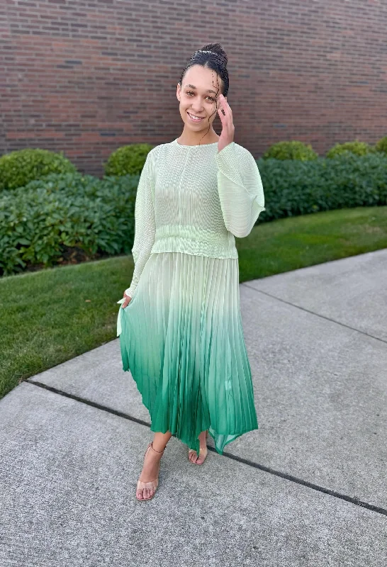 Ombré Pleated Dress