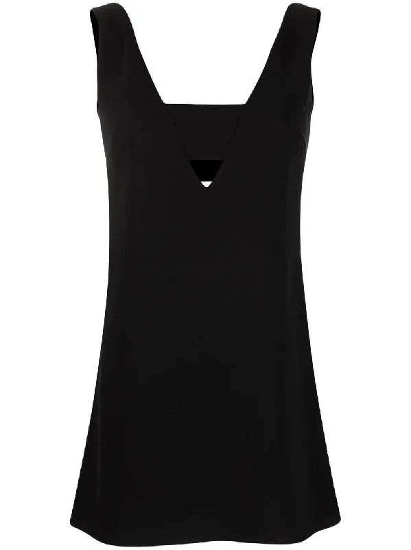 PAROSH V-neck shift dress