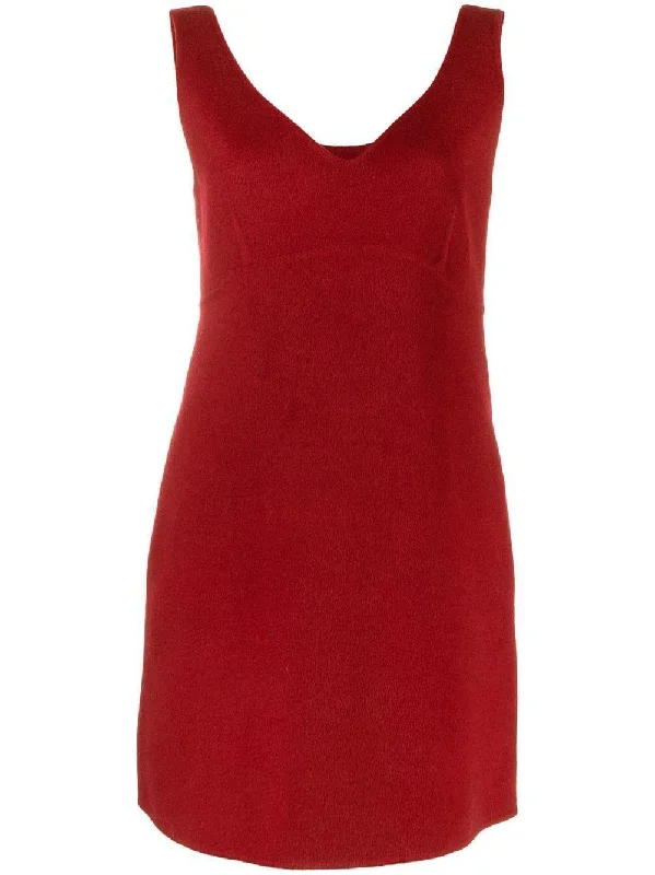 PAROSH wool V-neck dress