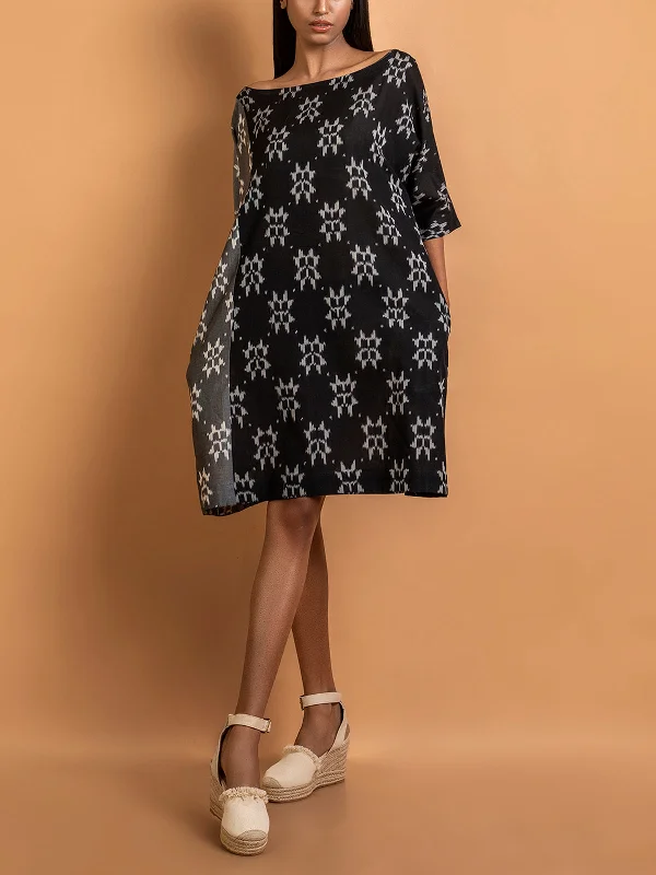 Rosario Ikat Dress Black