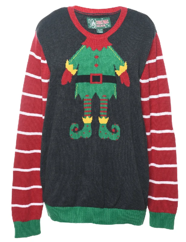 Santa Claus Christmas Jumper - L