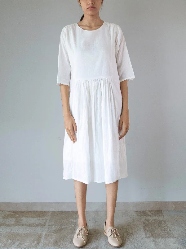 Side Panel Dress White