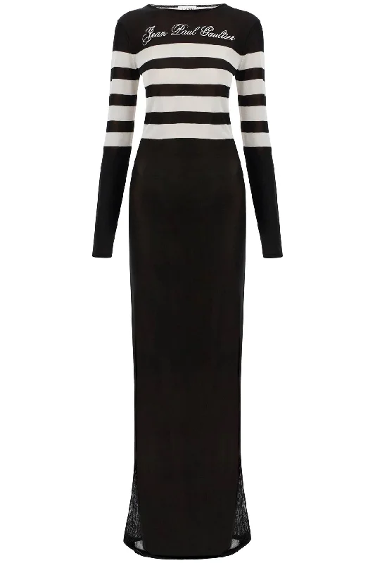 JEAN PAUL GAULTIER "signature striped knit sailor dress"