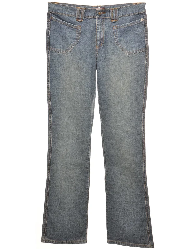 Stone Wash Y2K Bootcut Jeans - W32 L32