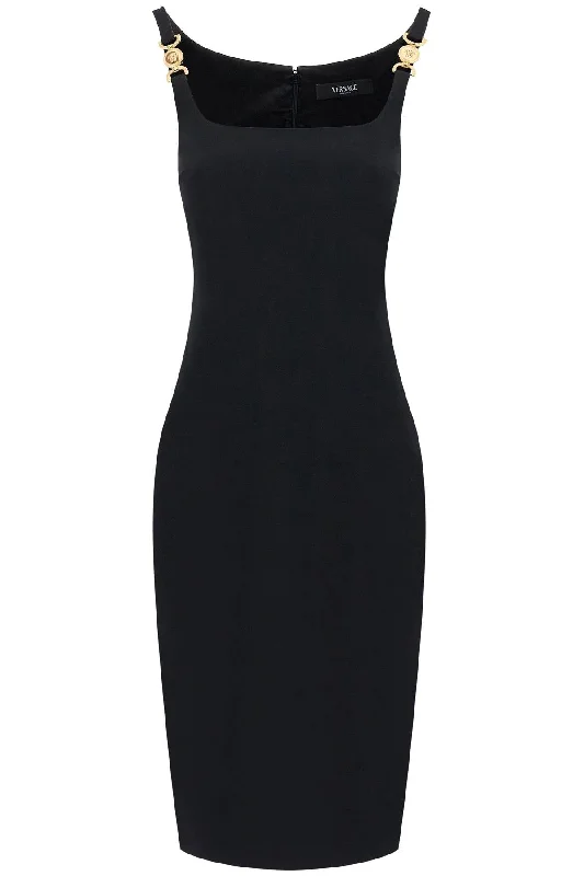 VERSACE stretch cady sheath dress