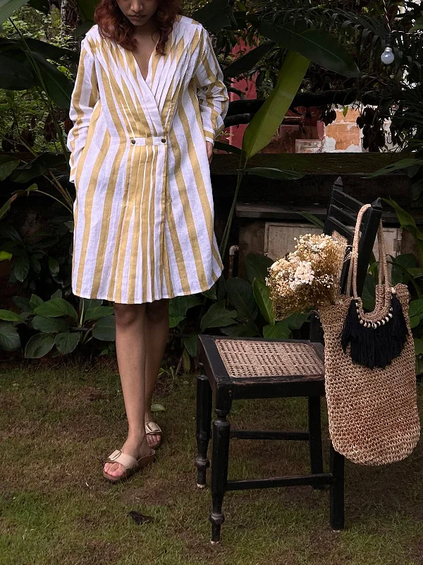 Stripe Florence Dress Yellow