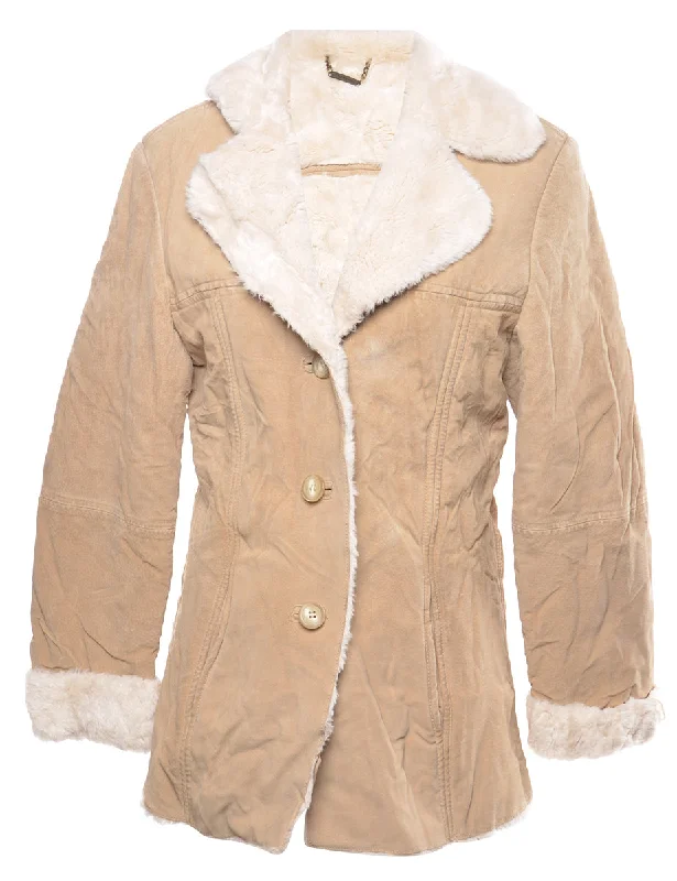 Suede Shearling Lining Coat - S